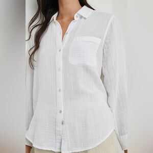RAILS Ellis Long Sleeve Linen Gauze Shirt